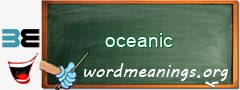 WordMeaning blackboard for oceanic